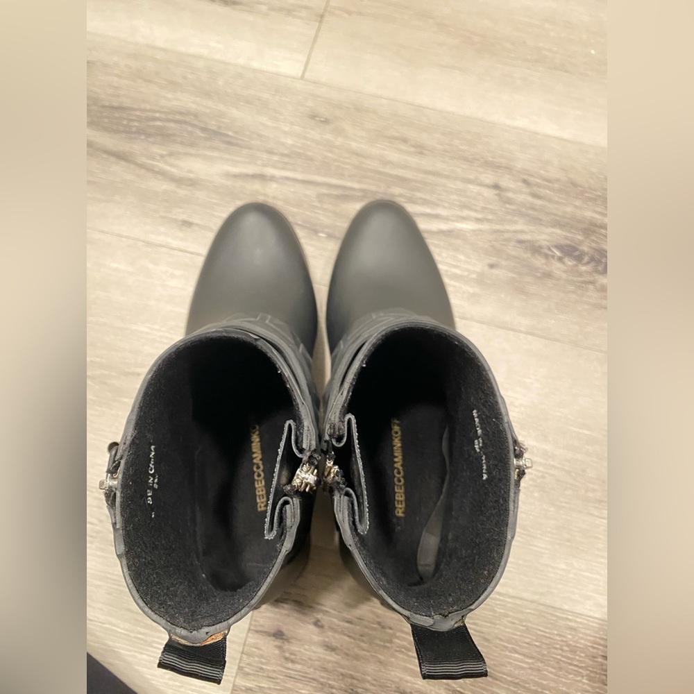 REBECCA MINKOFF Quincy Waterproof Rain Boots/Booties Women’s Size 8 Black - Picture 6 of 14